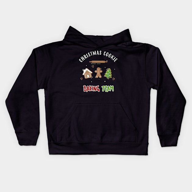 Christmas Cookie Baking Team Gingerbread Kids Hoodie by superdupertees